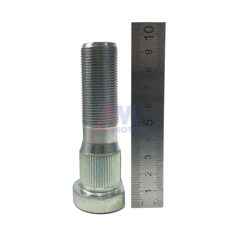 Шпилька колеса ЕВРО передняя с шлицами (М22х85) (TVS Индия) 53205-3103071А